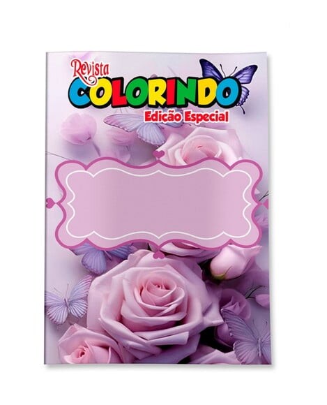 Livro de Colorir  Jardim de Borboletas Violeta 14x10 | Lembrancin