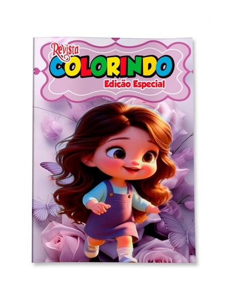 Livro de Colorir  Jardim de Borboletas Violeta 14x10 | Lembrancin