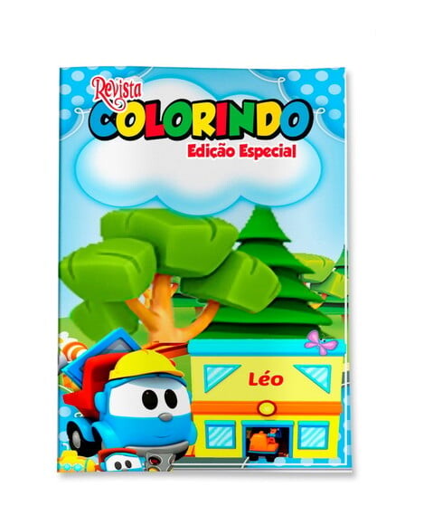 Livro de Colorir  Leo o Caminhão 14x10 | Lembrancinha Festa Infa