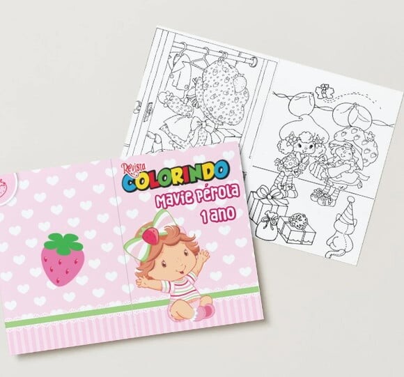 Livro de Colorir  Moranguinho Baby 14x10 | Lembrancinha Festa Inf