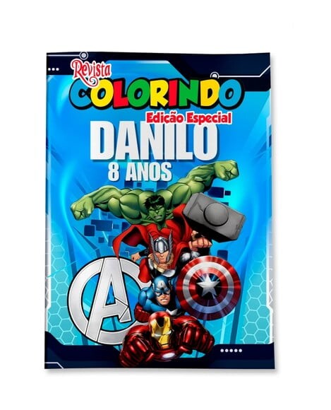 Livro de Colorir  os Vingadores The Avengers 14x10 | Lembrancinha