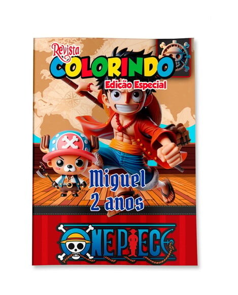 Livro de Colorir  One Piece 14x10 | Lembrancinha Festa Infantil