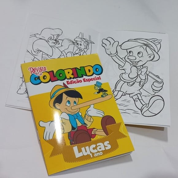Livro de Colorir  Pinóquio 14x10 | Lembrancinha Festa Infantil