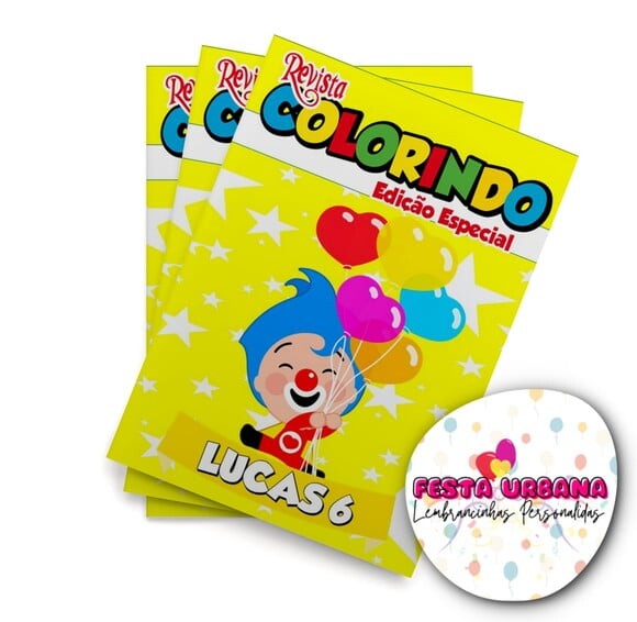 Livro de Colorir  Plim Plim Plimplim 14x10 | Lembrancinha Festa I