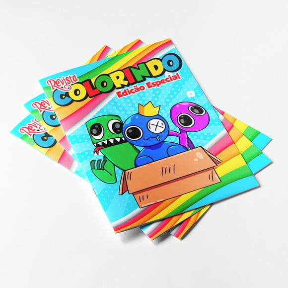 Livro de Colorir  Rainbow Friends Huggy Wuggy 14x10 | Lembrancinh