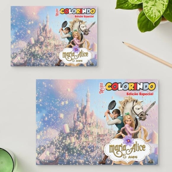 Livro de Colorir  Rapunzel Enrolados 14x10 | Lembrancinha Festa I