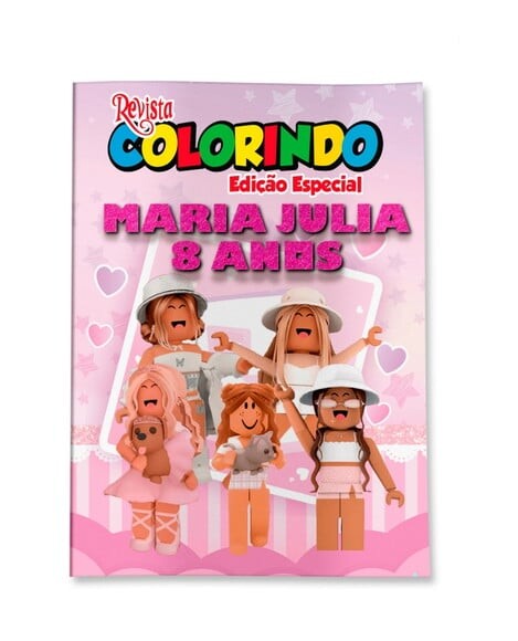 Livro de Colorir  Roblox Rosa Menina 14x10 | Lembrancinha Festa I
