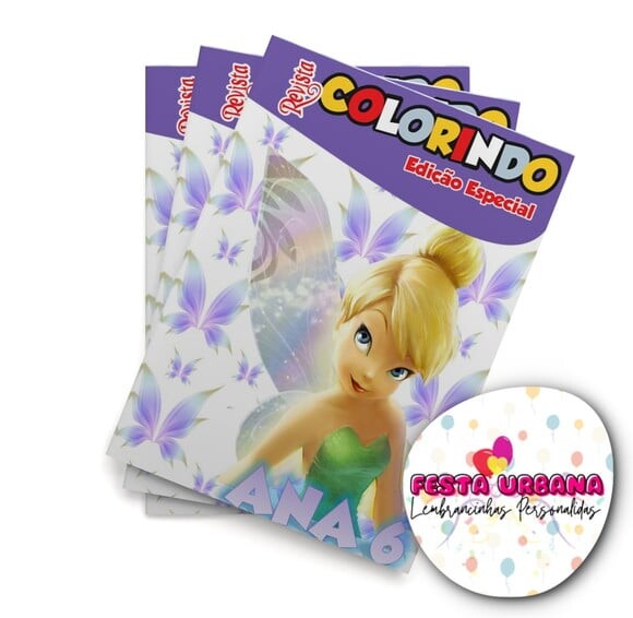 Livro de Colorir  Sininho Tinker Bell 14x10 | Lembrancinha Festa 