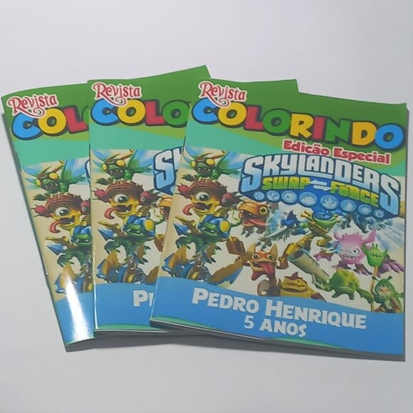 Livro de Colorir  Skylanders 14x10 | Lembrancinha Festa Infantil