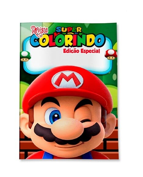 Livro de Colorir  Super Mario 14x10 | Lembrancinha Festa Infantil