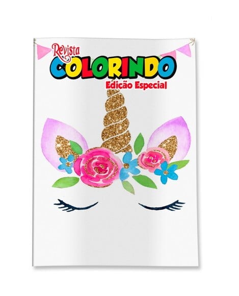 Livro de Colorir  Unicórnio 14x10 | Lembrancinha Festa Infantil