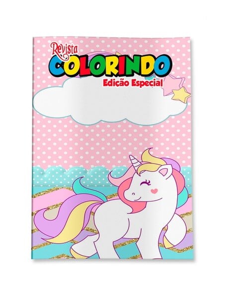 Livro de Colorir  Unicórnio 14x10 | Lembrancinha Festa Infantil