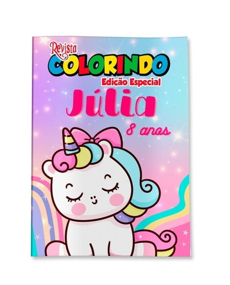 Livro de Colorir  Unicórnio 14x10 | Lembrancinha Festa Infantil