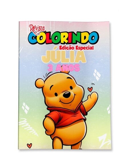 Livro de Colorir  Ursinho Pooh 14x10 | Lembrancinha Festa Infanti