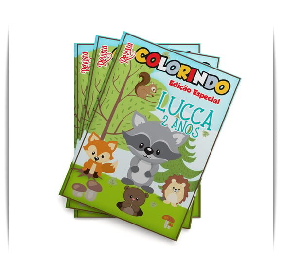 Livro de Colorir  Urso Bosque Encantado Urso 14x10 | Lembrancinha