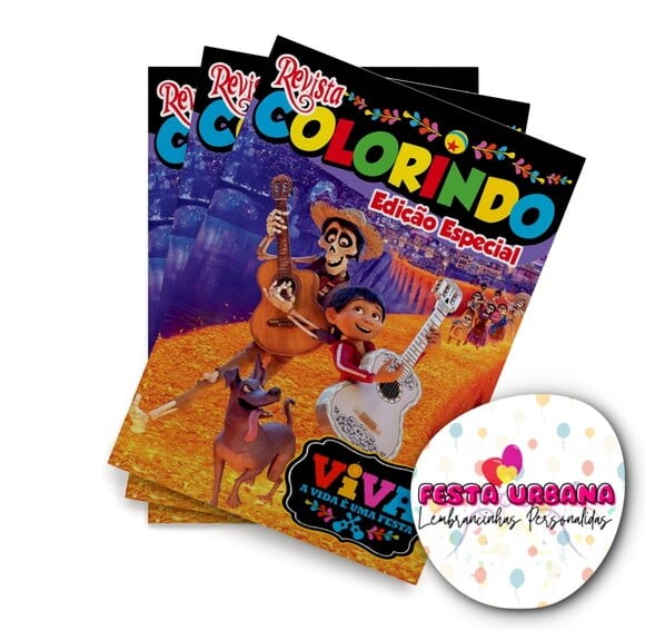 Livro de Colorir  Viva a Vida É Uma Festa 14x10 | Lembrancinha F