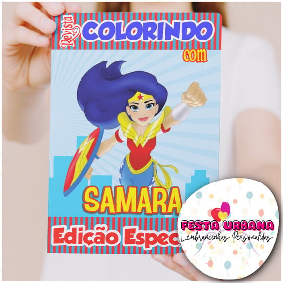 Livro de Colorir Mulher Maravilha | Lembrancinha Festa Infantil