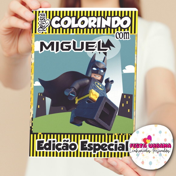 Livro de Colorir Batman Tam G 15x21 Cm | Lembrancinha Festa Infan