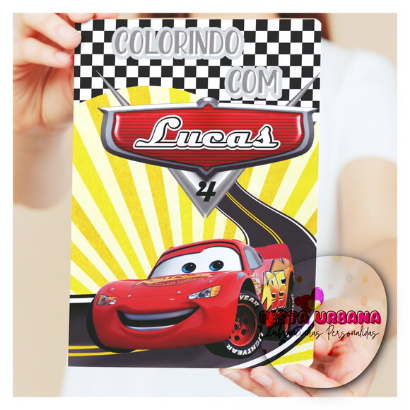 Livro de Colorir Carros Tam G 15x21 cm | Lembrancinha Festa Infan