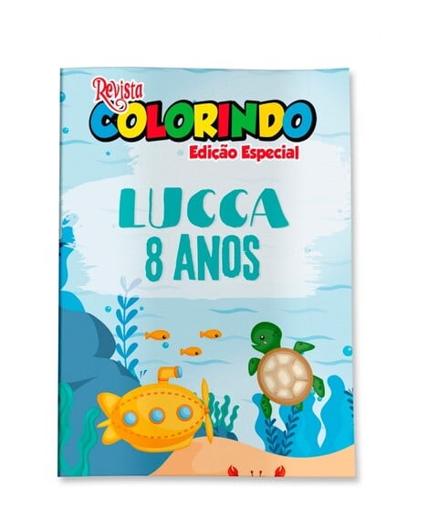 Livro de Colorir Fundo do Mar 14x10 | Lembrancinha Festa Infantil