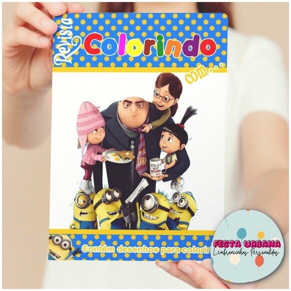 Livro de Colorir Meu Malvado Favorito Tam G 15x21 Cm | Lembrancin