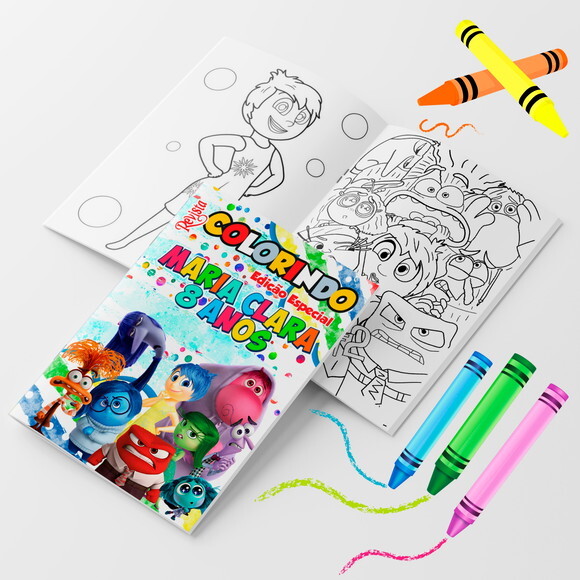 Kit Colorir com Giz  Divertidamente 2 Tam 14x10cm | Lembrancinha 