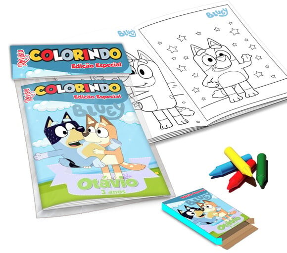 Kit Colorir com Giz Hot Wheels Tam G 15x21cm | Lembrancinha Festa