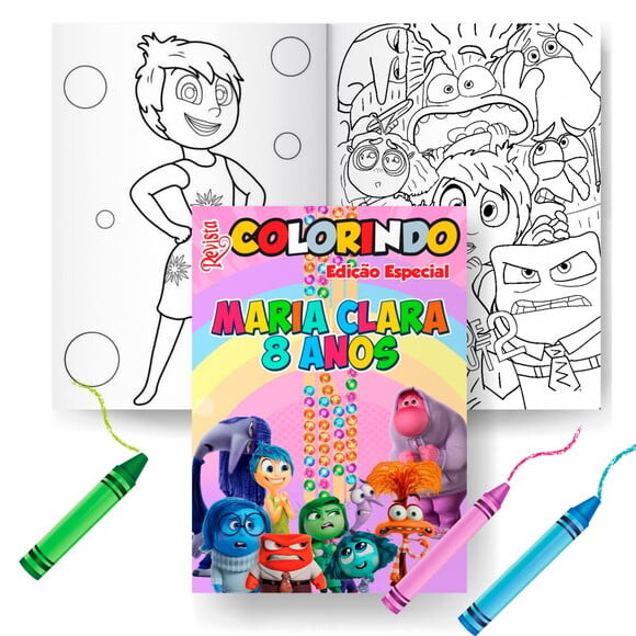 Kit Colorir com Giz Divertidamente 2 Tam G 15x21cm | Lembrancinha