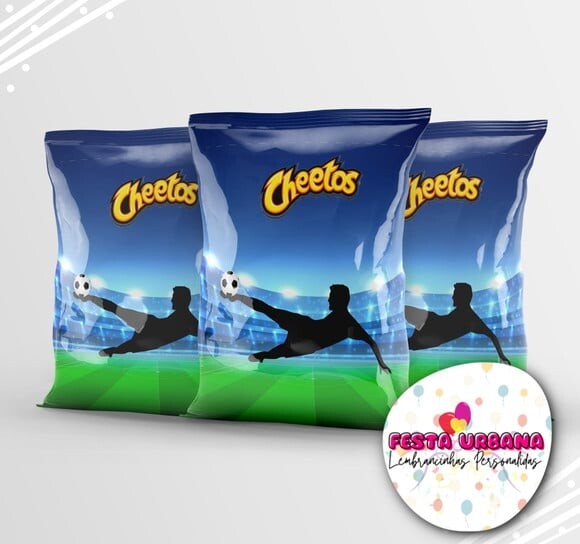Saquinho para Salgadinho Personalizado Futebol Personalizado | Fe