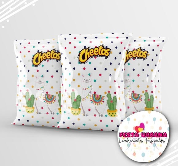 Saquinho para Salgadinho Personalizado Lhama Personalizado | Fest