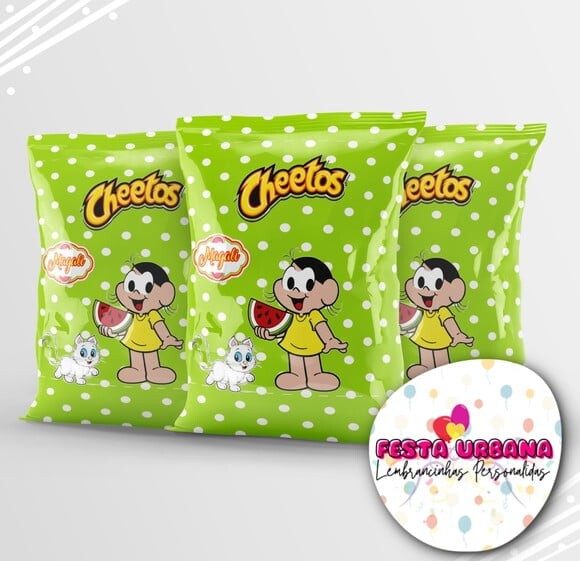 Saquinho para Salgadinho Personalizado Magali Turma da Mônica Pe