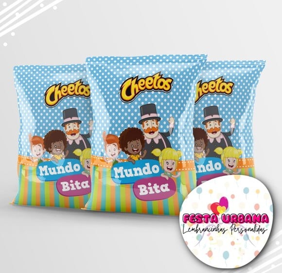 Saquinho para Salgadinho Personalizado Mundo Bita Personalizado |