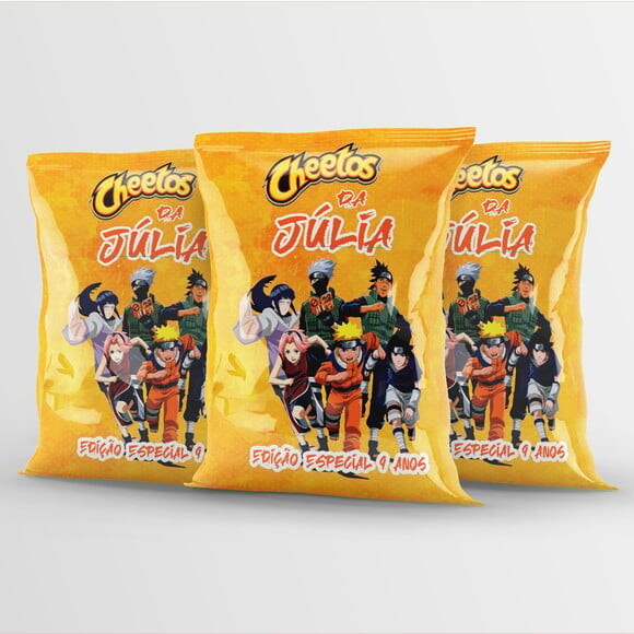 Saquinho para Salgadinho Personalizado Naruto Personalizado | Fes