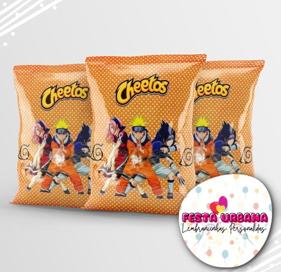 Saquinho para Salgadinho Personalizado Naruto Personalizado | Fes