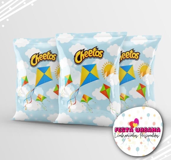 Saquinho para Salgadinho Personalizado Pipa Personalizado | Festa
