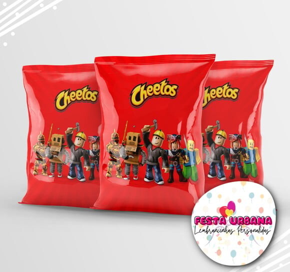 Saquinho para Salgadinho Personalizado Roblox Personalizado | Fes