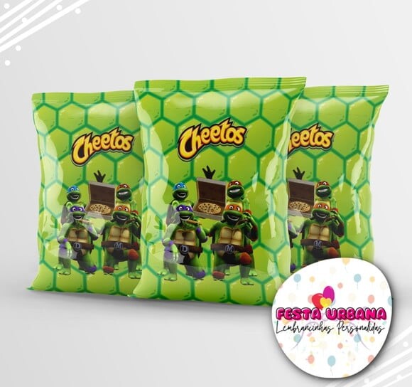 Saquinho para Salgadinho Personalizado Tartarugas Ninjas Personal