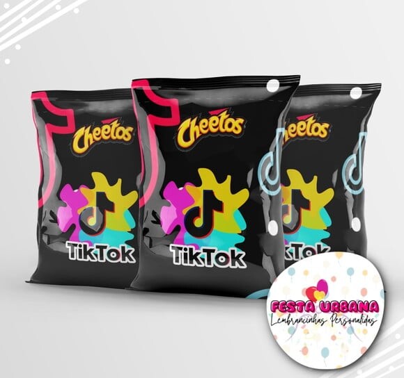 Saquinho para Salgadinho Personalizado Tiktok Personalizado | Fes