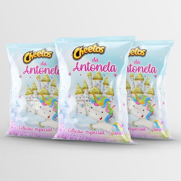 Saquinho para Salgadinho Personalizado Unicórnio Personalizado |