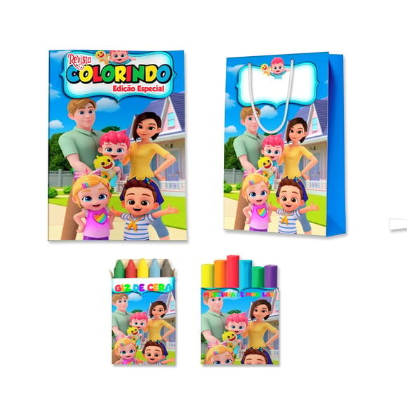 Kit Colorir com Massinha e Sacola Bebefinn | Lembrancinha Festa I