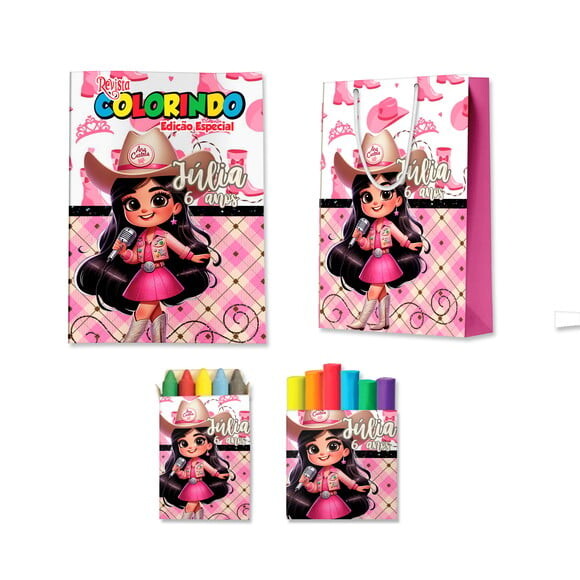 Kit Colorir com Massinha e Sacola Boiadeira Ana Castela | Lembran