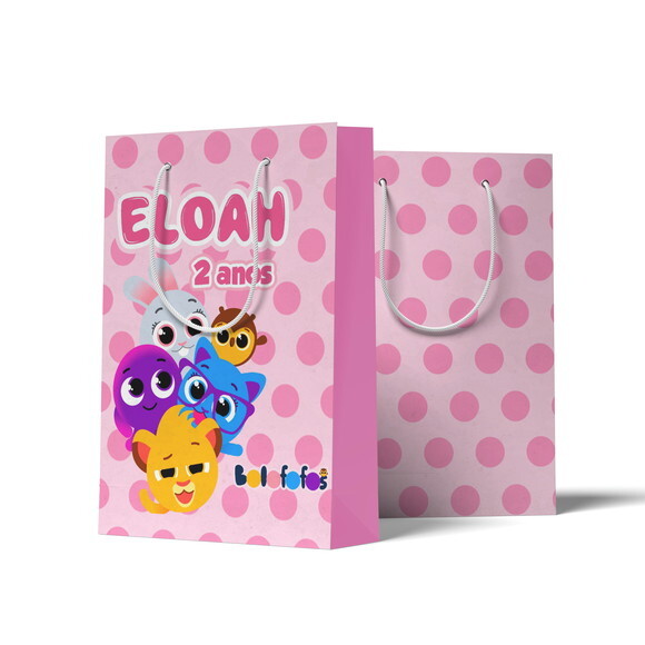 Sacolinha Personalizada G Bolofofos | Lembrancinha Festa Infantil