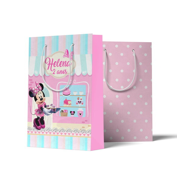 Sacolinha Personalizada G Confeitaria da Minnie | Lembrancinha Fe