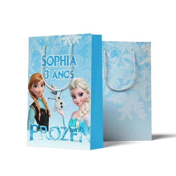 Sacolinha Personalizada G Frozen | Lembrancinha Festa Infantil