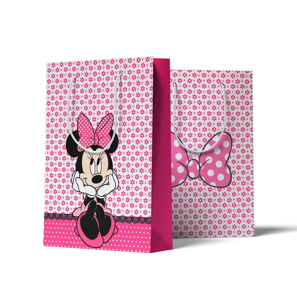 Sacolinha Personalizada G Minnie Rosa | Lembrancinha Festa Infant