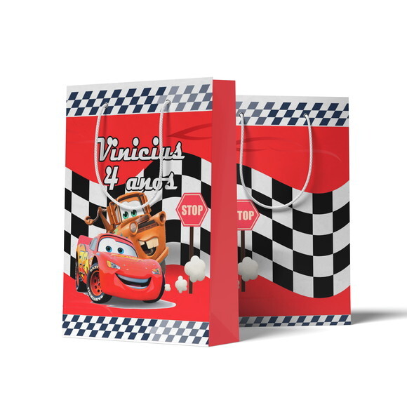Sacolinha Personalizada P Carros | Lembrancinha Festa Infantil