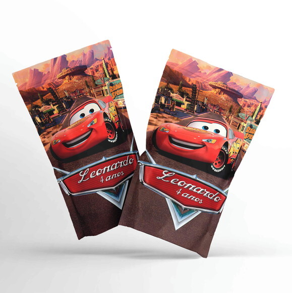 Saquinho Metalizado Personalizado Carros | Zip Lock G 12 x 20 cm 