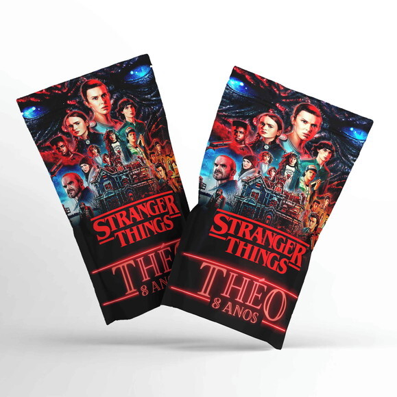 Saquinho Metalizado Personalizado Stranger Things | G 12 x 20 cm 