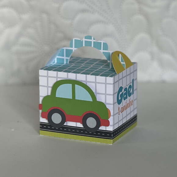 Kit 40 Caixinhas Personalizadas Carrinho | Lembrancinha Festa Inf
