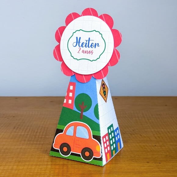 Kit Festa 20 Caixinhas Personalizadas Carrinho | Lembrancinha Fes